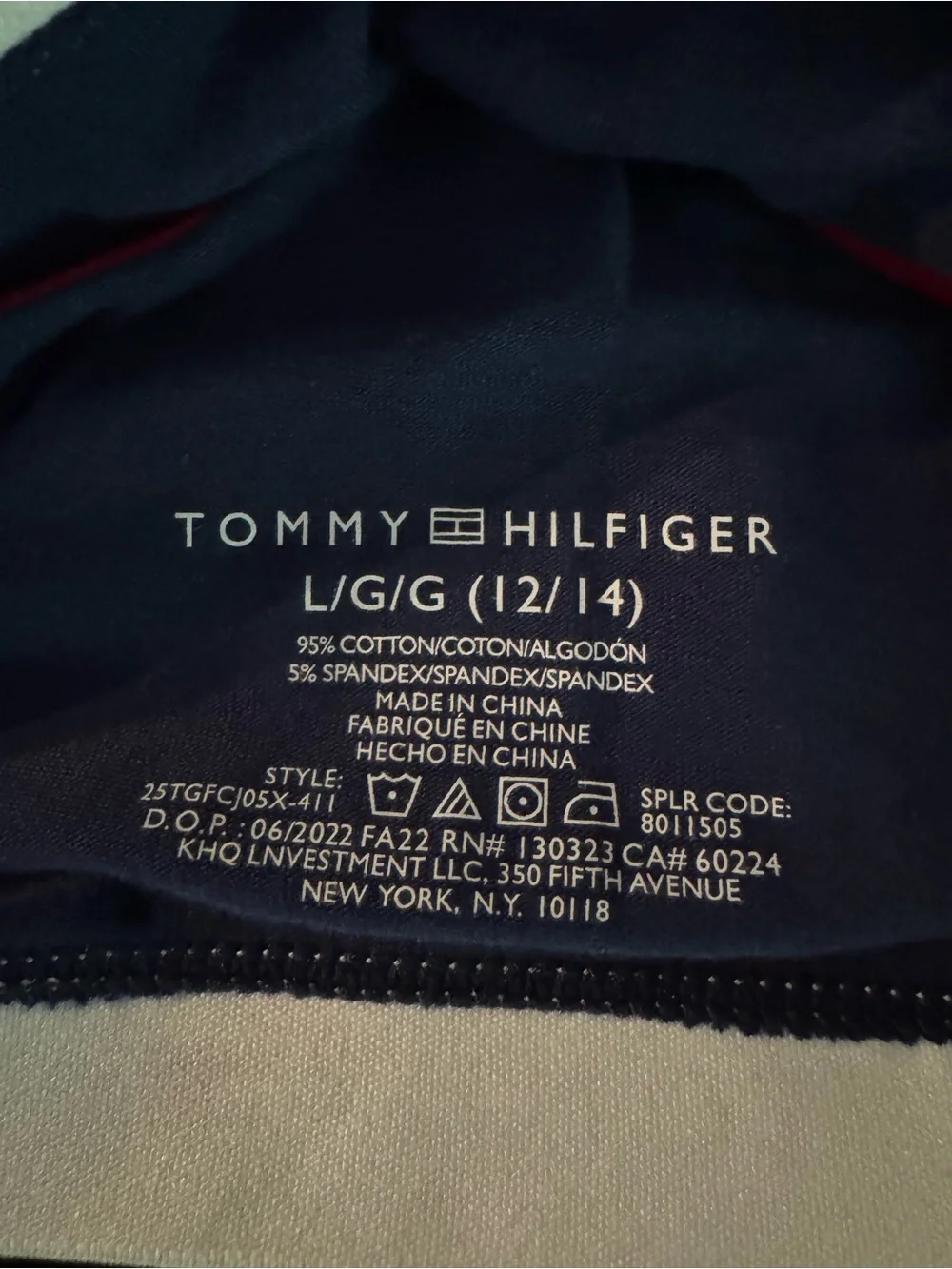 Tommy Hilfiger Girls 3 Pack Bralette Set Size L 12/14 Cotton Logo Band